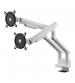 One For All DM7220 Design Line Dual Monitor Mount - White/Silver